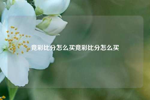 竞彩比分怎么买竞彩比分怎么买