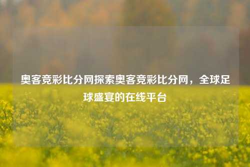 奥客竞彩比分网探索奥客竞彩比分网，全球足球盛宴的在线平台