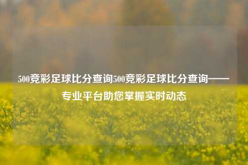500竞彩足球比分查询500竞彩足球比分查询——专业平台助您掌握实时动态