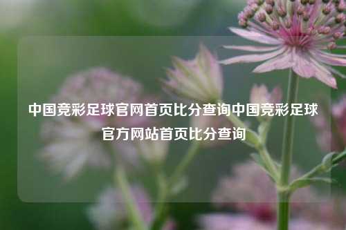 中国竞彩足球官网首页比分查询中国竞彩足球官方网站首页比分查询