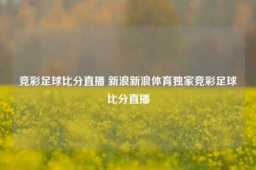 竞彩足球比分直播 新浪新浪体育独家竞彩足球比分直播