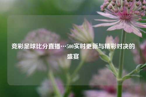 竞彩足球比分直播…500实时更新与精彩对决的盛宴