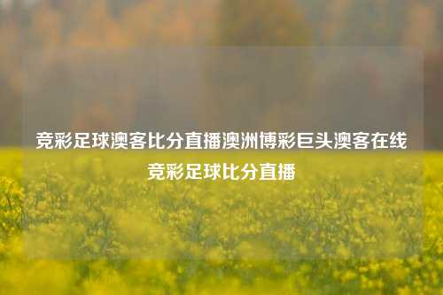 竞彩足球澳客比分直播澳洲博彩巨头澳客在线竞彩足球比分直播