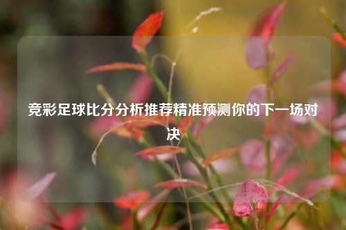 竞彩足球比分分析推荐精准预测你的下一场对决