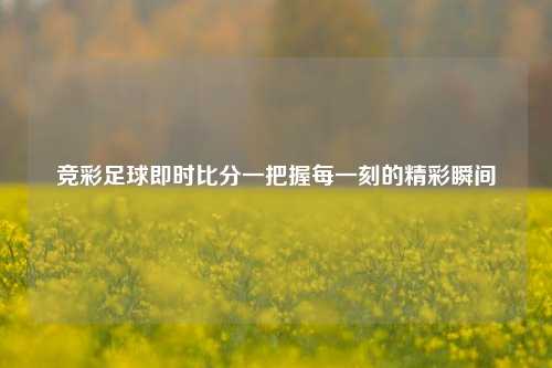竞彩足球即时比分一把握每一刻的精彩瞬间