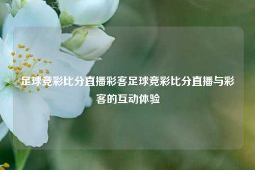 足球竞彩比分直播彩客足球竞彩比分直播与彩客的互动体验