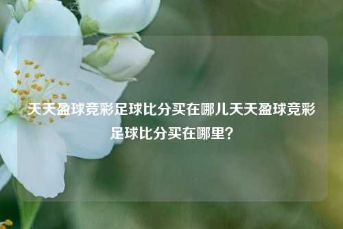 天天盈球竞彩足球比分买在哪儿天天盈球竞彩足球比分买在哪里？