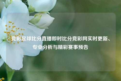 竞彩足球比分直播即时比分竞彩网实时更新、专业分析与精彩赛事预告