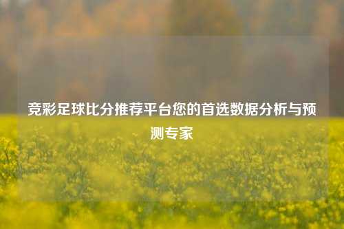 竞彩足球比分推荐平台您的首选数据分析与预测专家
