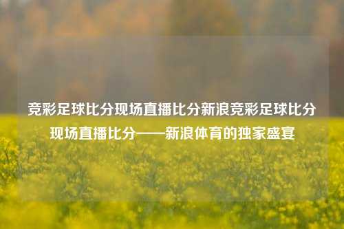竞彩足球比分现场直播比分新浪竞彩足球比分现场直播比分——新浪体育的独家盛宴