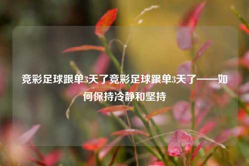 竞彩足球跟单3天了竞彩足球跟单3天了——如何保持冷静和坚持