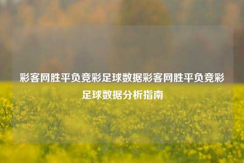 彩客网胜平负竞彩足球数据彩客网胜平负竞彩足球数据分析指南
