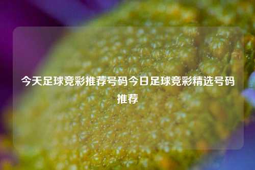 今天足球竞彩推荐号码今日足球竞彩精选号码推荐