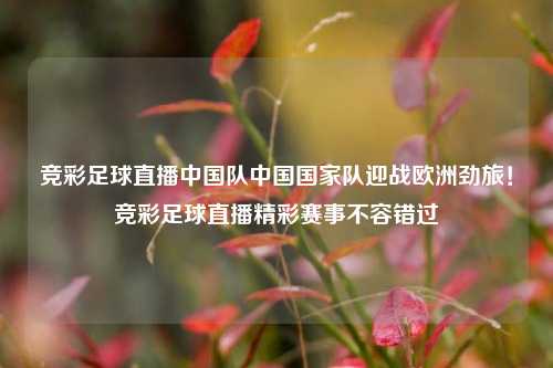 竞彩足球直播中国队中国国家队迎战欧洲劲旅！竞彩足球直播精彩赛事不容错过