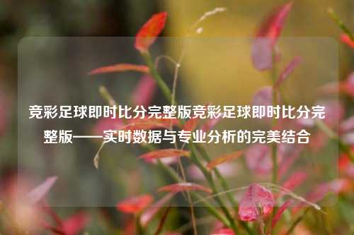 竞彩足球即时比分完整版竞彩足球即时比分完整版——实时数据与专业分析的完美结合