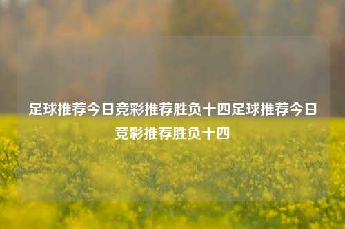 足球推荐今日竞彩推荐胜负十四足球推荐今日竞彩推荐胜负十四
