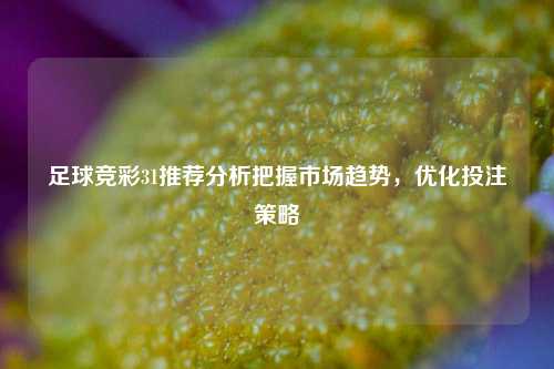 足球竞彩31推荐分析把握市场趋势，优化投注策略