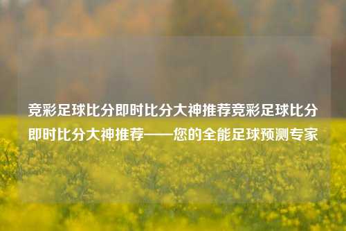 竞彩足球比分即时比分大神推荐竞彩足球比分即时比分大神推荐——您的全能足球预测专家
