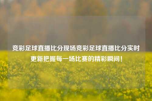 竞彩足球直播比分现场竞彩足球直播比分实时更新把握每一场比赛的精彩瞬间！