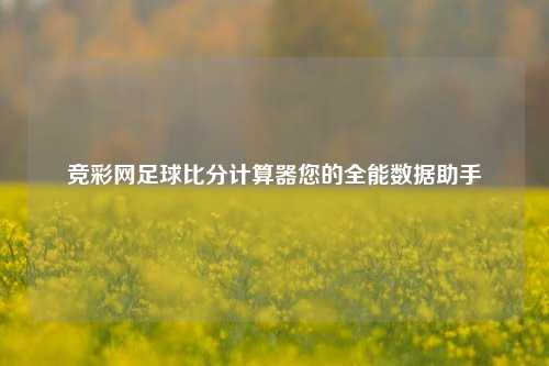 竞彩网足球比分计算器您的全能数据助手
