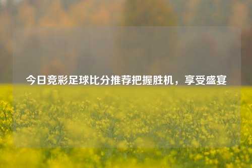 今日竞彩足球比分推荐把握胜机，享受盛宴