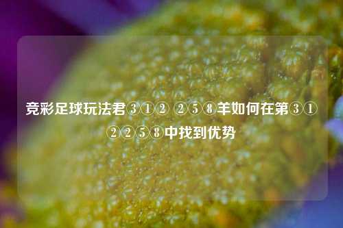 竞彩足球玩法君③①② ②⑤⑧羊如何在第③①②②⑤⑧中找到优势