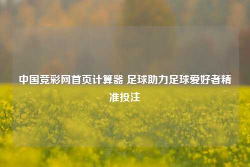 中国竞彩网首页计算器 足球助力足球爱好者精准投注