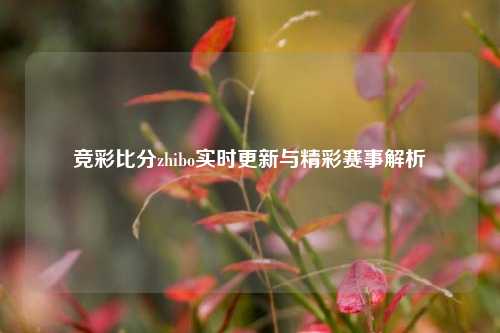 竞彩比分zhibo实时更新与精彩赛事解析