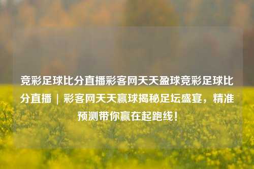 竞彩足球比分直播彩客网天天盈球竞彩足球比分直播 | 彩客网天天赢球揭秘足坛盛宴，精准预测带你赢在起跑线！