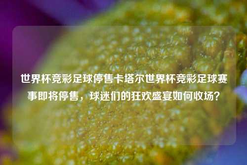 世界杯竞彩足球停售卡塔尔世界杯竞彩足球赛事即将停售，球迷们的狂欢盛宴如何收场？