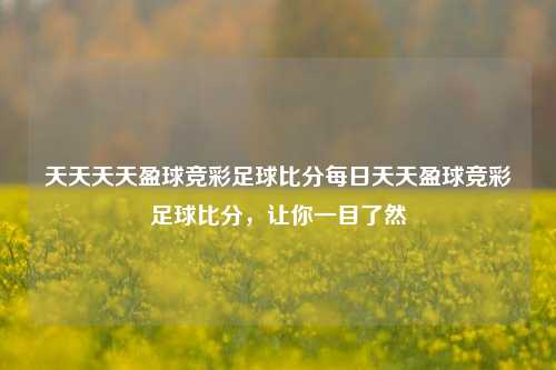 天天天天盈球竞彩足球比分每日天天盈球竞彩足球比分，让你一目了然