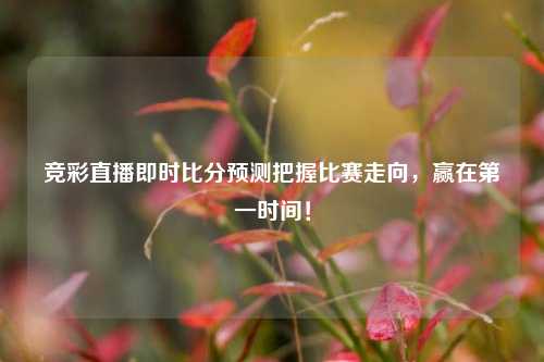 竞彩直播即时比分预测把握比赛走向，赢在第一时间！