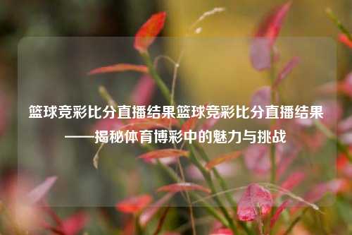 篮球竞彩比分直播结果篮球竞彩比分直播结果——揭秘体育博彩中的魅力与挑战