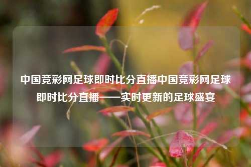 中国竞彩网足球即时比分直播中国竞彩网足球即时比分直播——实时更新的足球盛宴
