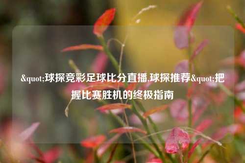 "球探竞彩足球比分直播,球探推荐"把握比赛胜机的终极指南