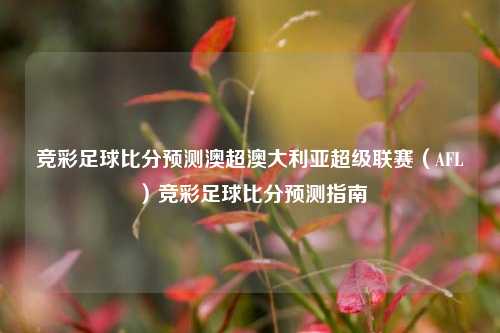 竞彩足球比分预测澳超澳大利亚超级联赛（AFL）竞彩足球比分预测指南