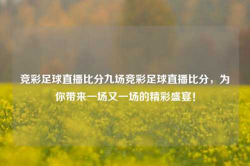 竞彩足球直播比分九场竞彩足球直播比分，为你带来一场又一场的精彩盛宴！