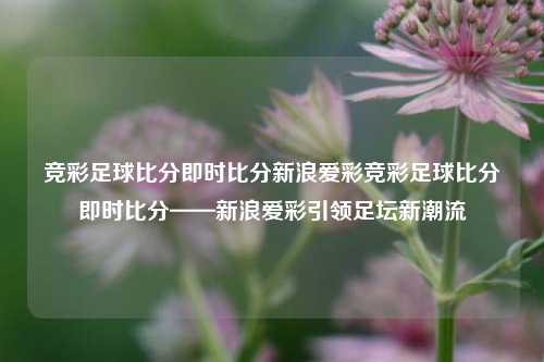 竞彩足球比分即时比分新浪爱彩竞彩足球比分即时比分——新浪爱彩引领足坛新潮流