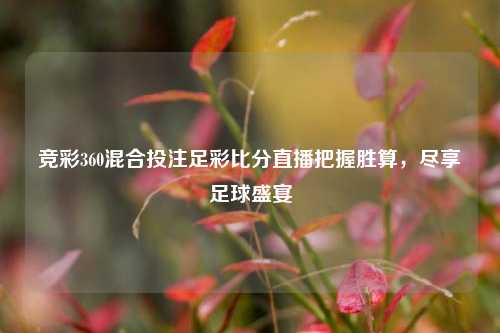 竞彩360混合投注足彩比分直播把握胜算，尽享足球盛宴