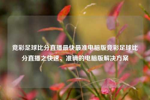 竞彩足球比分直播最快最准电脑版竞彩足球比分直播之快速、准确的电脑版解决方案