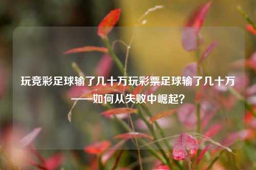 玩竞彩足球输了几十万玩彩票足球输了几十万——如何从失败中崛起？