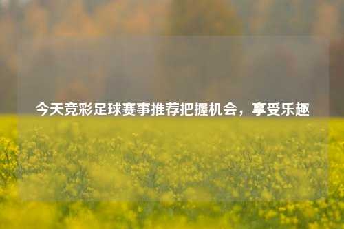 今天竞彩足球赛事推荐把握机会，享受乐趣