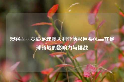 澳客okooo竞彩足球澳大利亚博彩巨头Okooo在足球领域的影响力与挑战