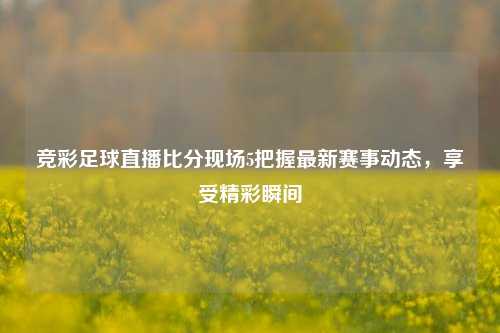 竞彩足球直播比分现场5把握最新赛事动态，享受精彩瞬间